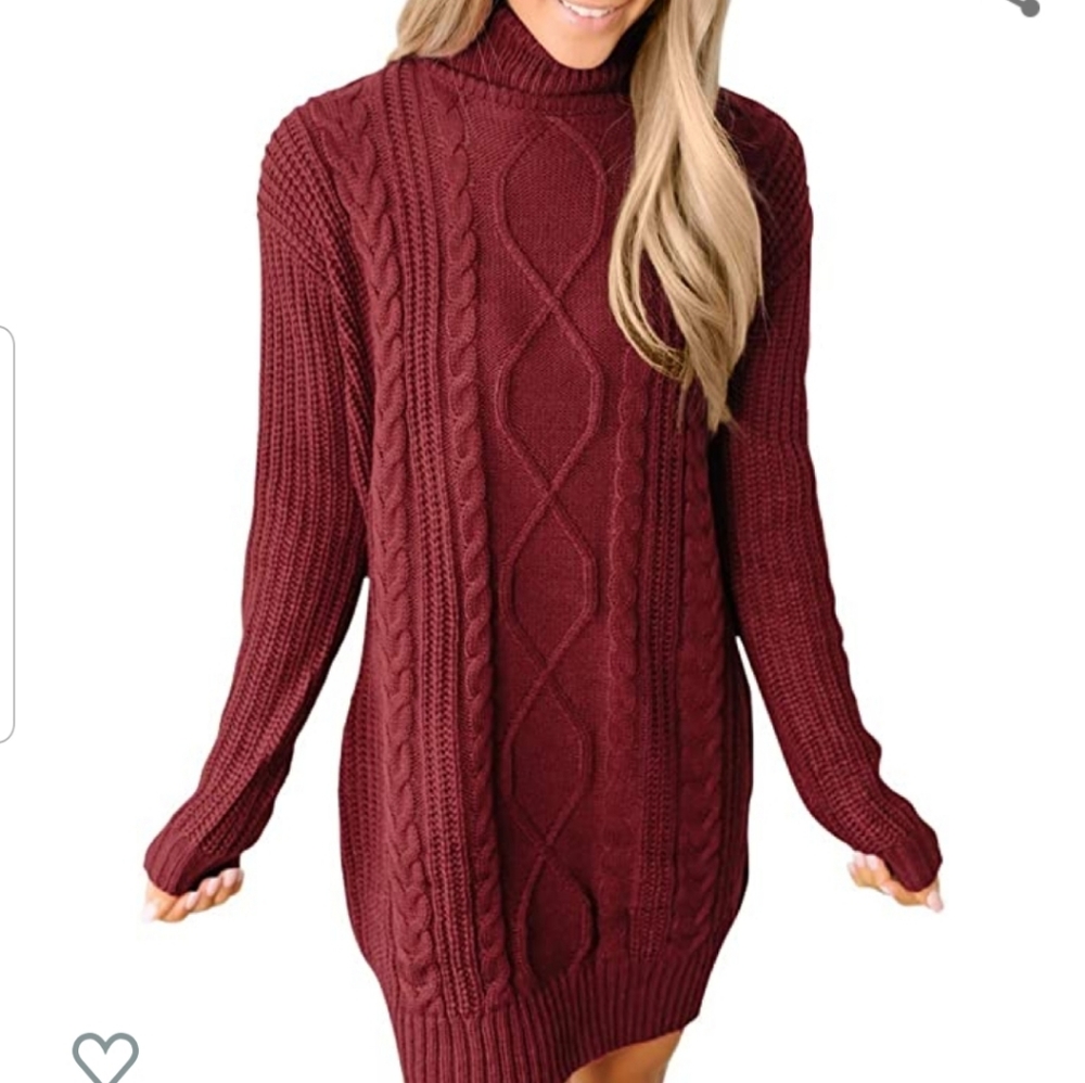 Turtleneck Sweater Dress
